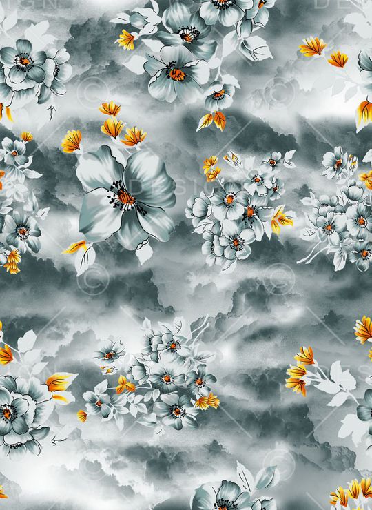 水墨印花华亿平台图片