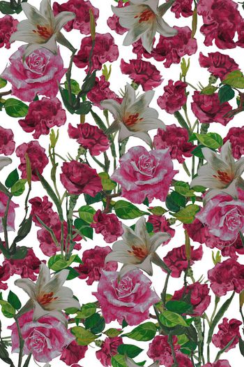 447528-中国原创纯手绘花卉系列 水彩水墨 