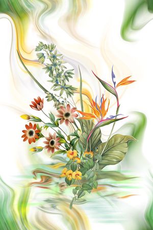 花卉印花华亿平台图片