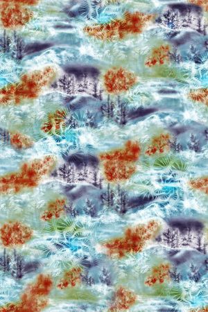 森林底纹印花华亿平台图片