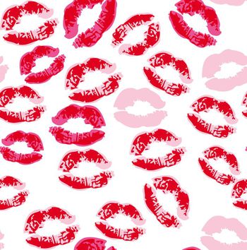 唇吻印花华亿平台图片