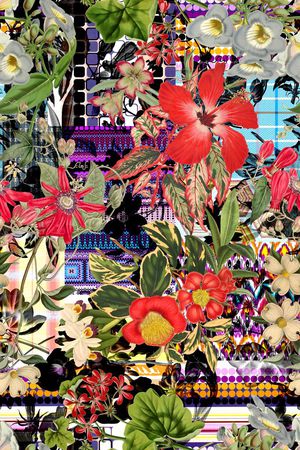 花卉印花华亿平台图片