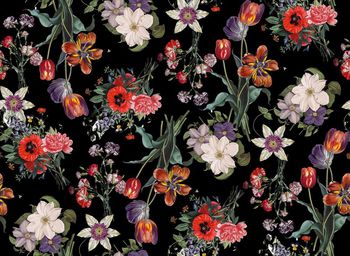 448022-复古时尚优雅花卉数码印花1