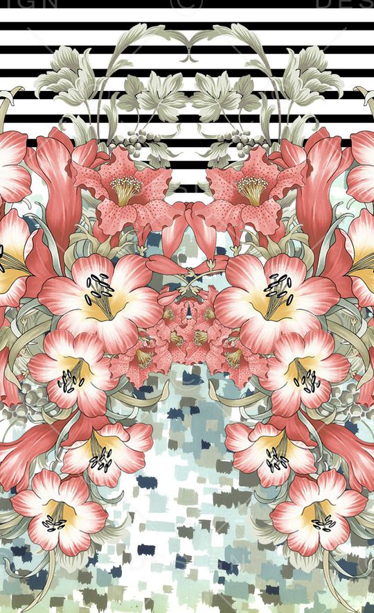 百合花印花华亿平台图片