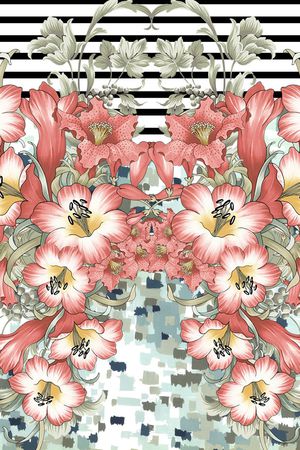 百合花印花华亿平台图片