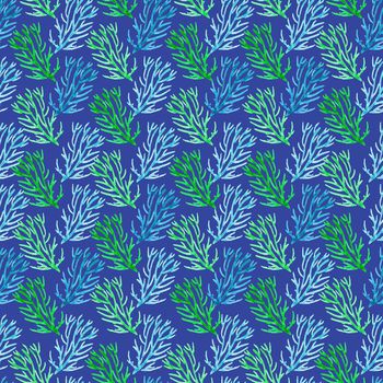 448113-热带风情手绘海洋珊瑚满版春夏女装内