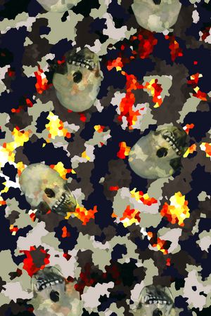 骷髅元素印花华亿平台图片