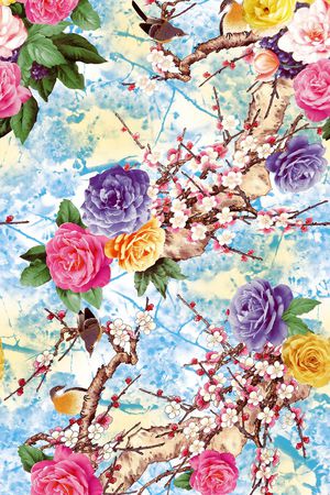 中国风印花华亿平台图片