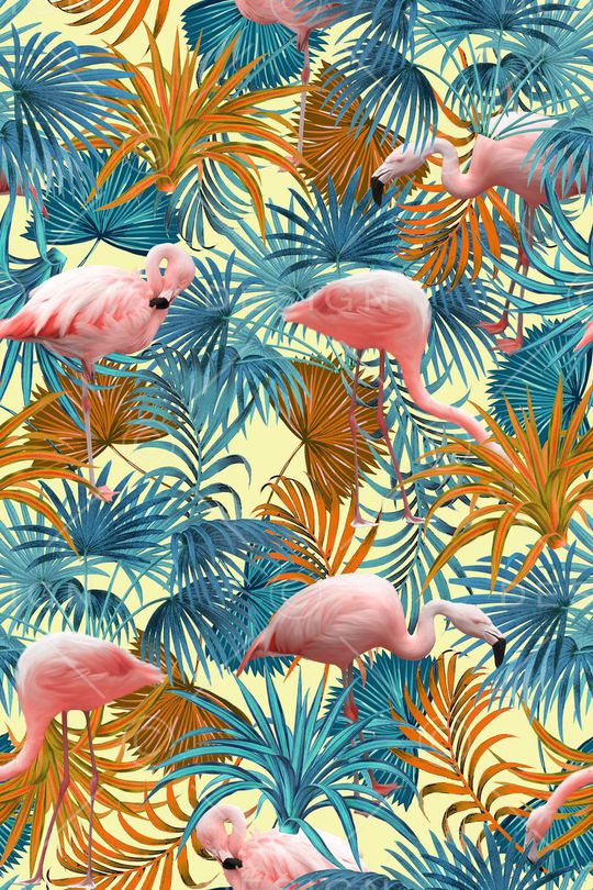 火烈鸟印花华亿平台图片