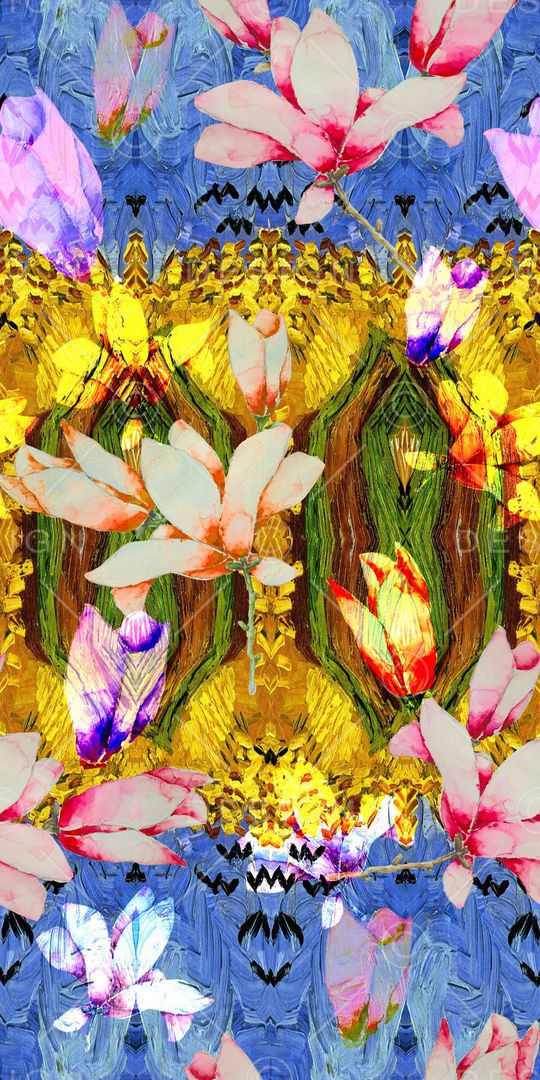 花卉印花华亿平台图片