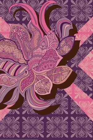 彩色大花印花华亿平台图片