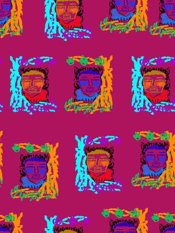 448311-手绘涂鸦之发呆的人