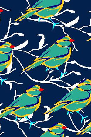 千鸟图印花华亿平台图片