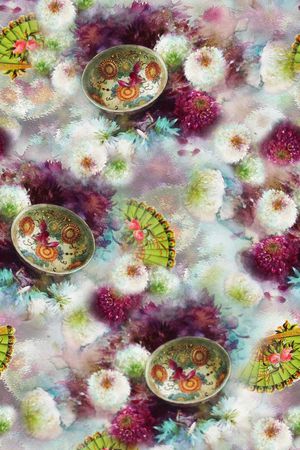 复古印花华亿平台图片