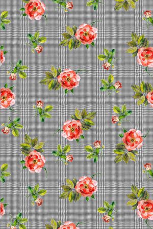 千鸟格图案印花华亿平台图片