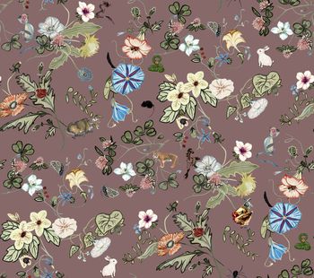 448740-时尚大牌12生肖热带丛林花卉纯手绘