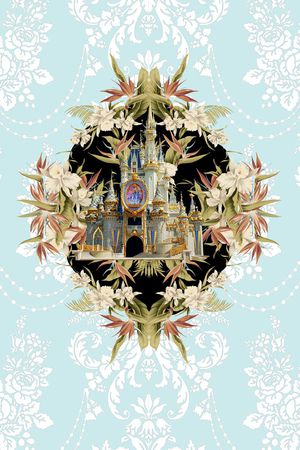 城堡建筑印花华亿平台图片