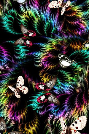 时尚黑底印花华亿平台图片