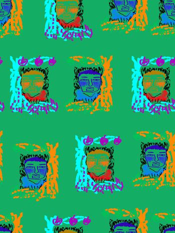 448937-手绘涂鸦之发呆的人