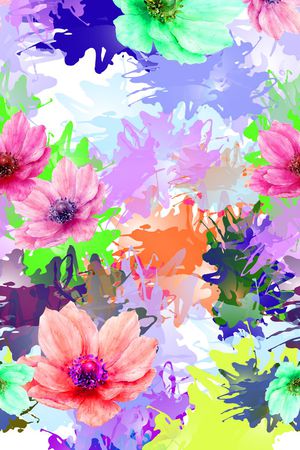 花卉印花华亿平台图片