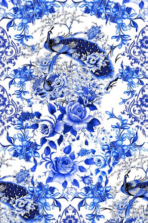 中国风印花华亿平台图片