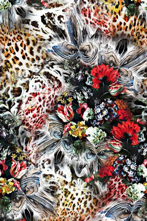 豹纹印花华亿平台图片