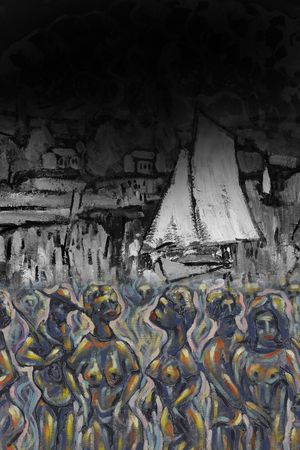 抽象涂鸦印花华亿平台图片