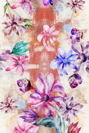 花卉印花华亿平台图片