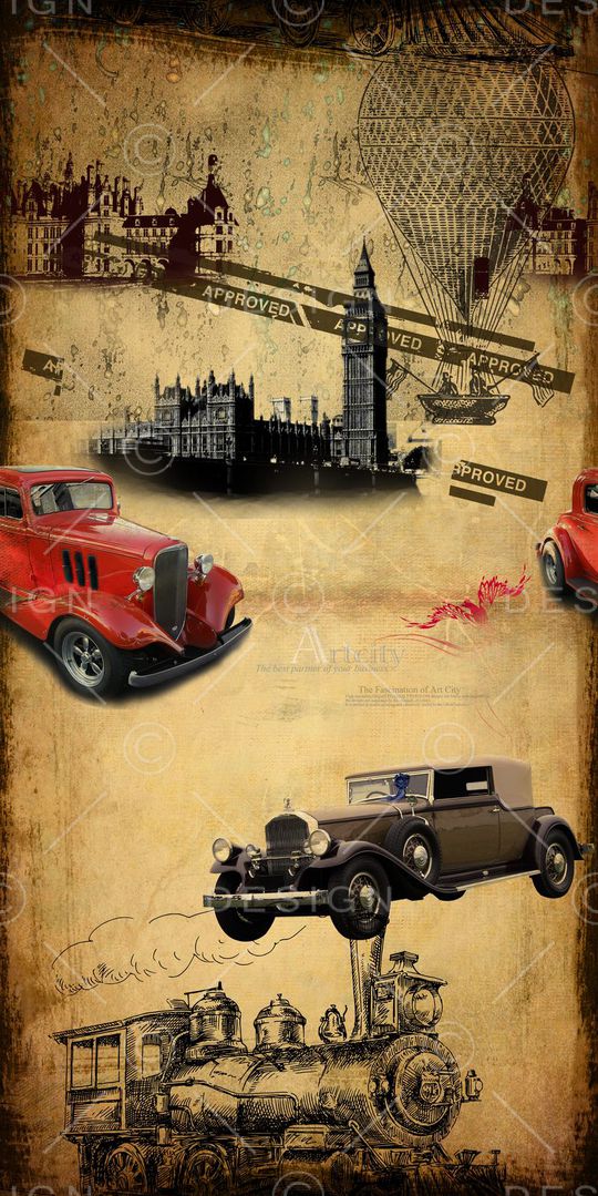 复古印花华亿平台图片