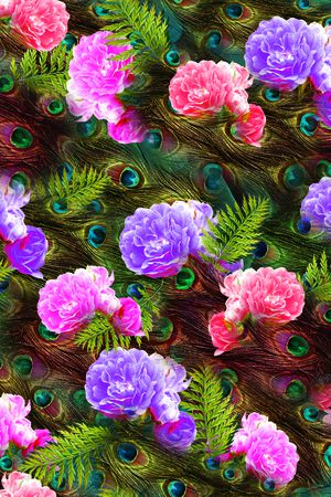 花卉印花华亿平台图片