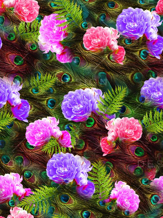 花卉印花华亿平台图片