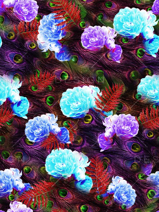 花卉印花华亿平台图片