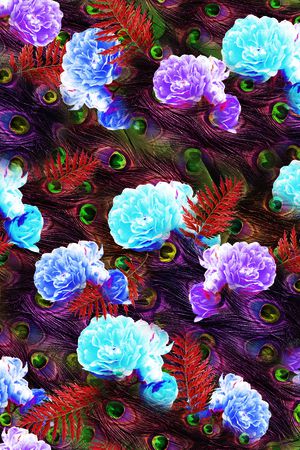 花卉印花华亿平台图片