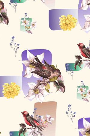 复古印花华亿平台图片