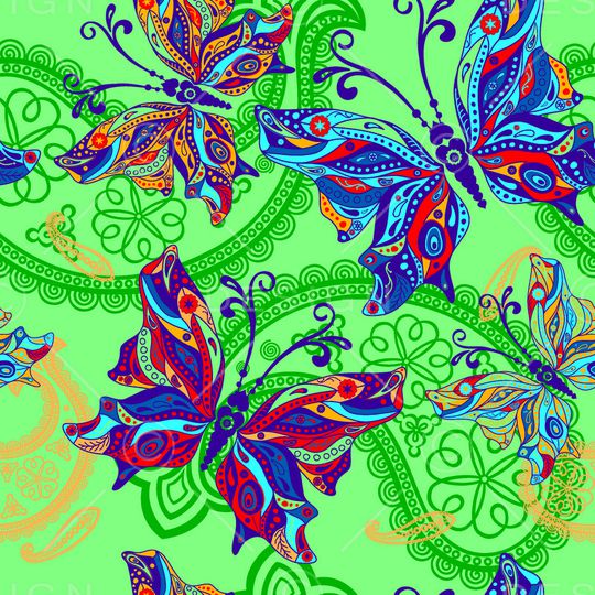 蝴蝶印花华亿平台图片