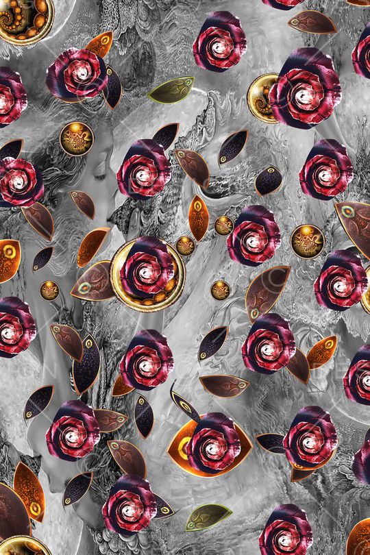 抽象肌理印花华亿平台图片