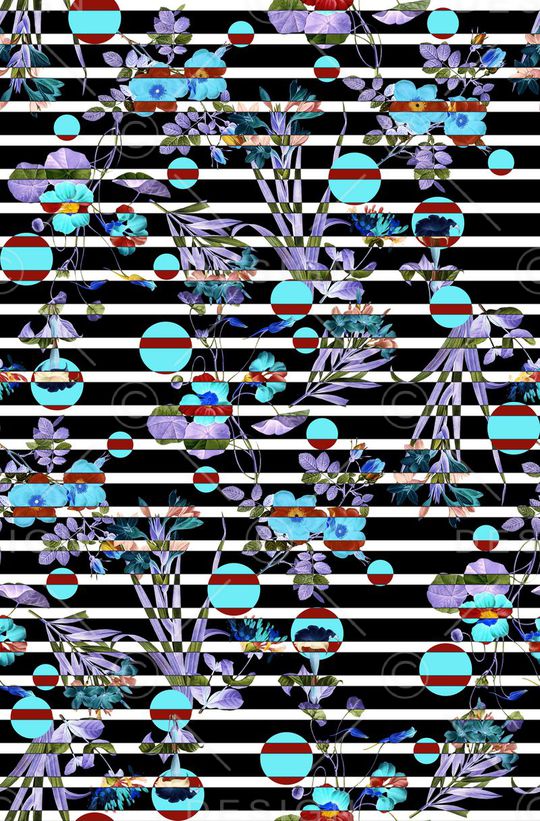 个性花卉印花华亿平台图片