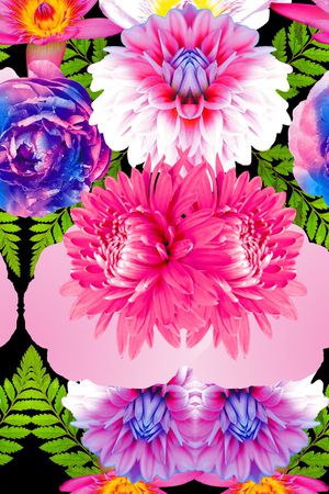 大花朵花印花华亿平台图片