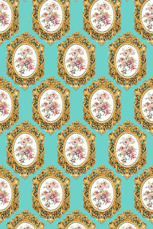 欧式画框印花华亿平台图片