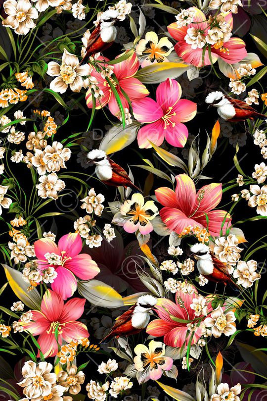 花朵印花华亿平台图片