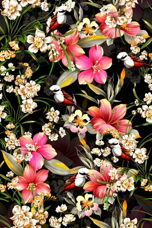 花朵印花华亿平台图片