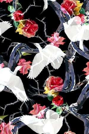 白鹭印花华亿平台图片