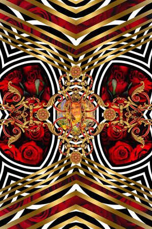 复古印花华亿平台图片