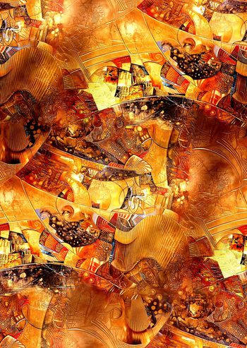 449542-抽象 几何 民族风 金属质感