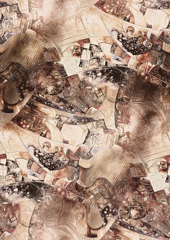 449544-抽象 几何 民族风 金属质感