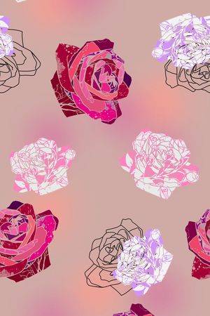 玫瑰印花华亿平台图片