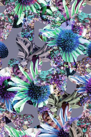 花卉组合印花华亿平台图片