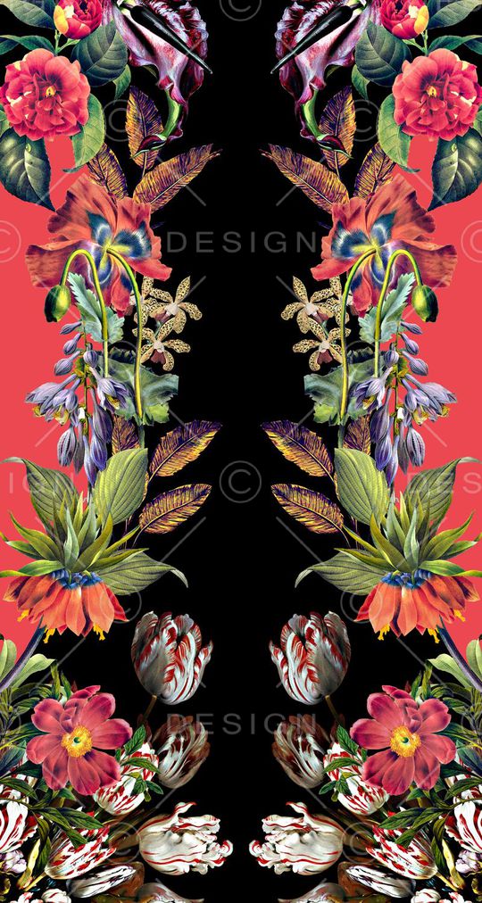 花卉印花华亿平台图片