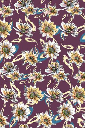 时尚手绘印花华亿平台图片