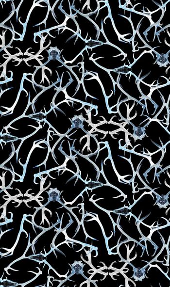 449942-创意时尚男装鹿角组合数码印花.